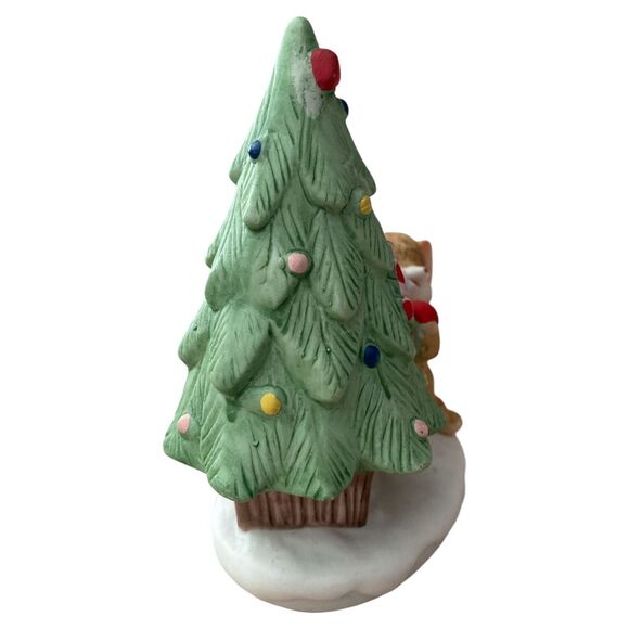 HOMCO 8905 Mice with Christmas Tree and Snowman Vintage Holiday Figurines - Picture 8 of 11